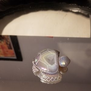 Aura Turtle with druzy.